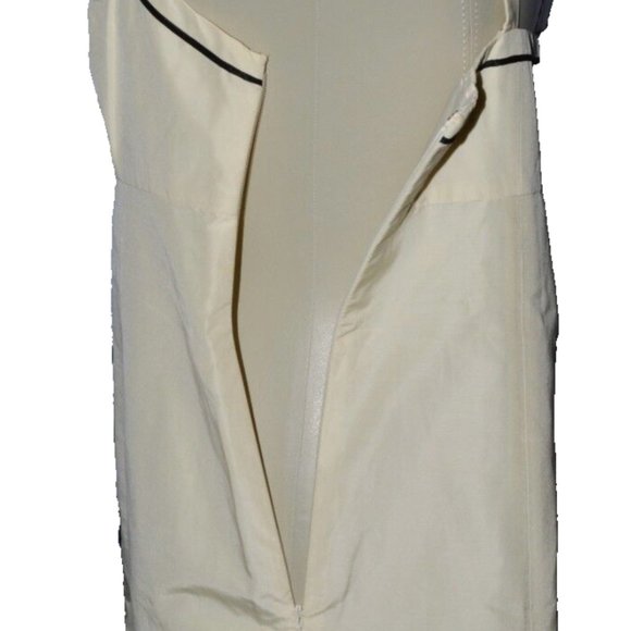 LILLY PULITZER SIZE 4 S CREME SILK BLEND BLACK LACE FLOWER SPAGHETTI STRAP DRESS - Picture 8 of 10